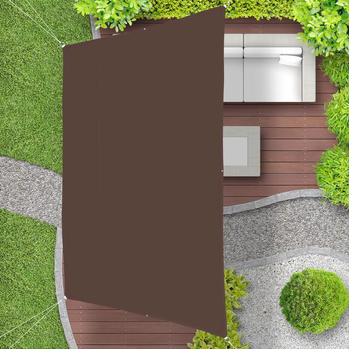 Actual product image Relaxdays Brown Trapeze Shade Sail (400 x 300 x 0.5 cm)