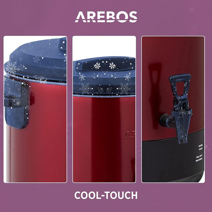 Image du produit Arebos Cuiseur automatique 1800 W 28L en rouge (28 l)