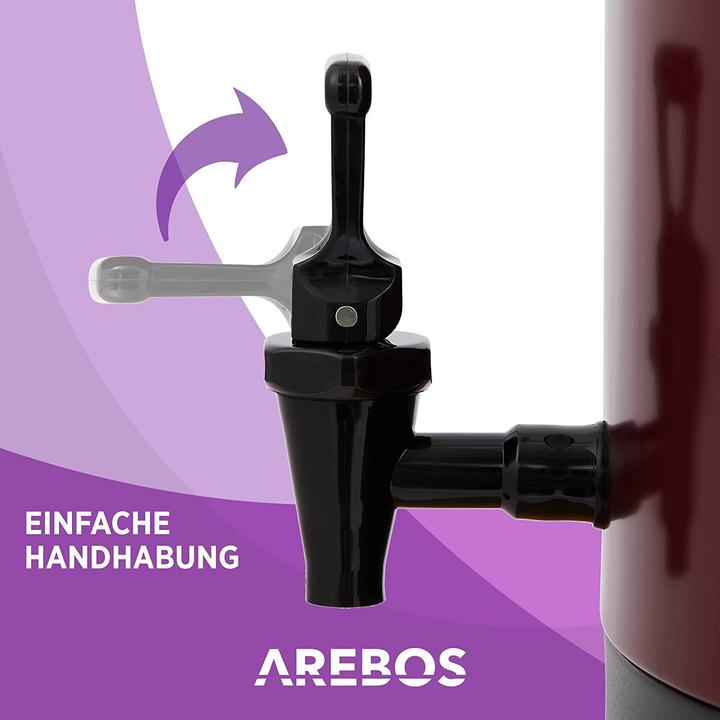 Image du produit Arebos Cuiseur automatique 1800 W 28L en rouge (28 l)