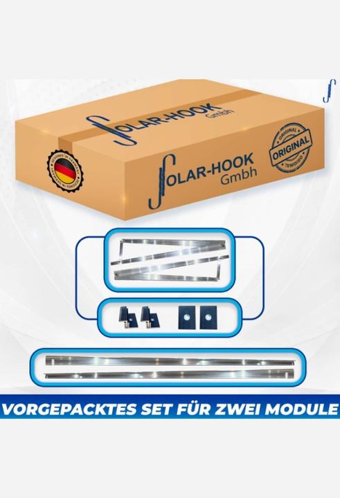 Produktbild Solar Hook Aufständerung für 2 Solarmodule 380-430Wp Basis-System (Solaranlage Montagematerial)
