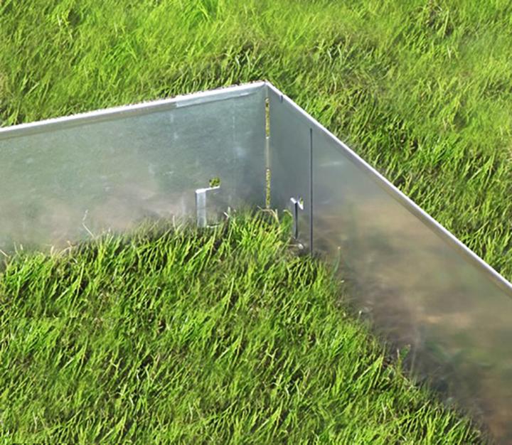 Immagine prodotto Green Split Angolo in alluminio/zinco per la bordura del prato 13,5 cm