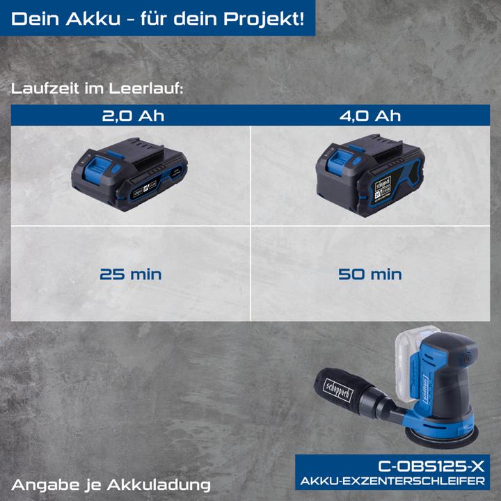 Produktbild Scheppach Akku-Exzenterschleifer C-OBS125-X (DIY) (Exzenterschleifer)