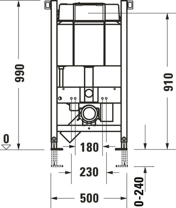 Actual product image Duravit Wall-mounted WC element DURASYSTEM 500x990mm, standard, dry construction