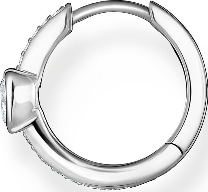 Produktbild Thomas Sabo Einzel Creole mit Herz und Weisse Steine Silber (925er Silber)