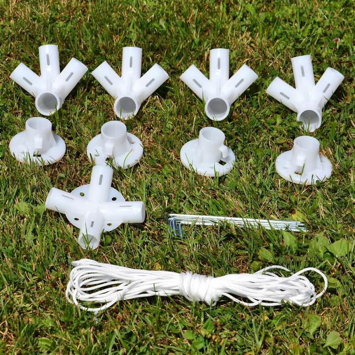 Actual product image VCM Pavillon 3x3 m in weiss PE Plane 2 Seitenteile Partyzelt Gartenzelt Sonnenschutz (300 cm, 300 cm)