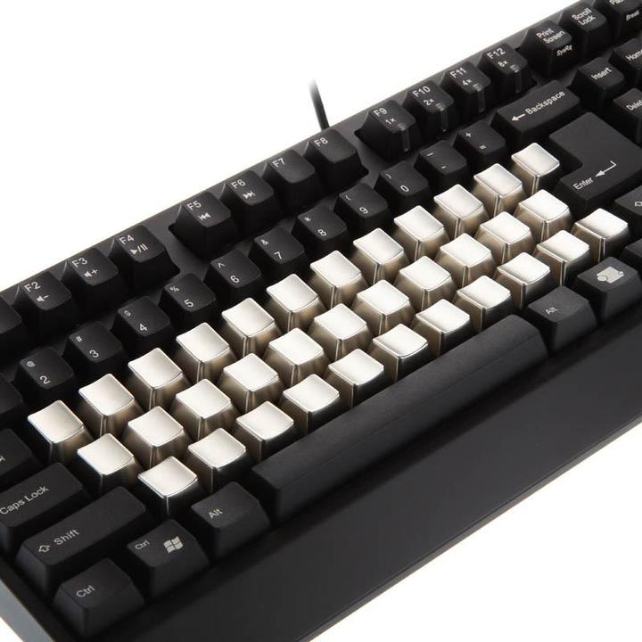 Actual product image King Mod Metal Keycaps set inner keys unlabeled, silver