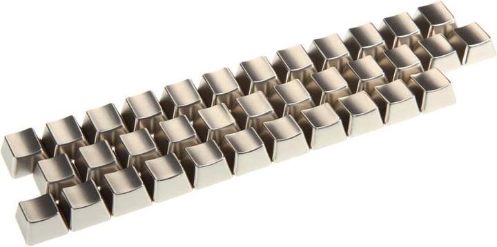 Image du produit King Mod Metal Keycaps-Set touches intérieures non marquées, argenté