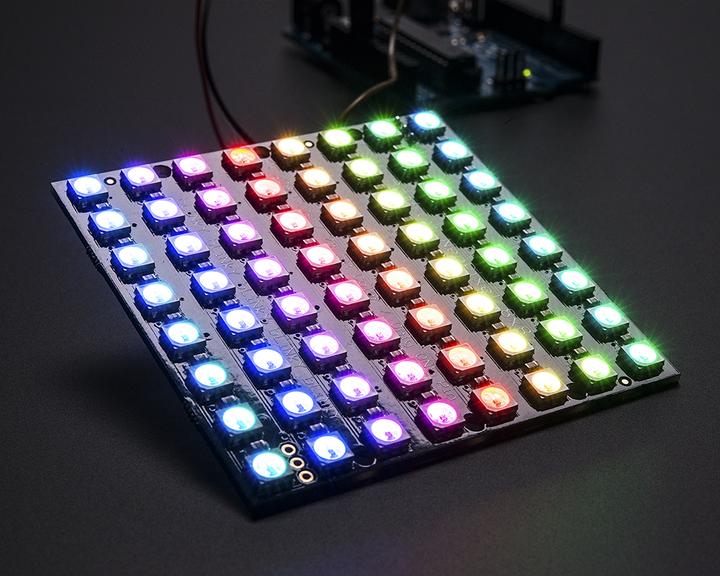 Produktbild Adafruit NeoPixel NeoMatrix 8x8 64 RGB LED Pixel Matrix