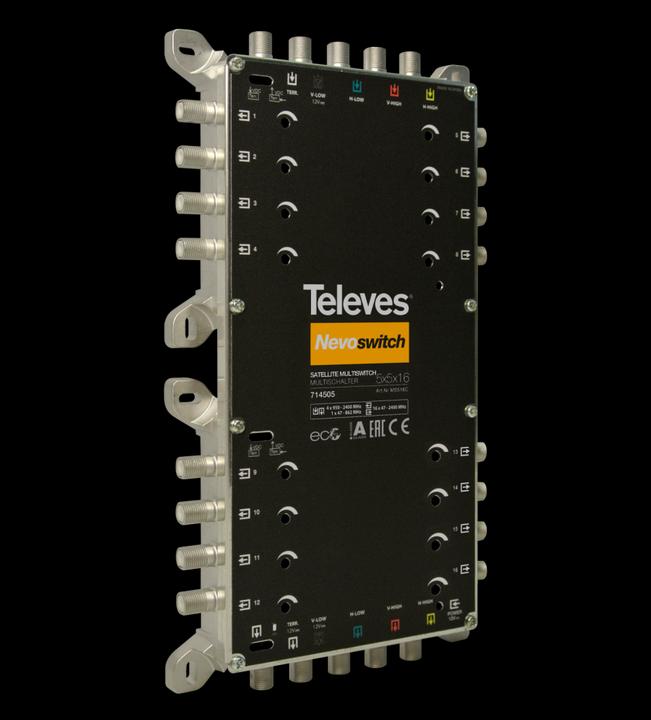 Actual product image Televes Multiswitch 12,70cm (5") 16 cast NEVO recpower cask. MS516C (MS516C) (Multi switch)
