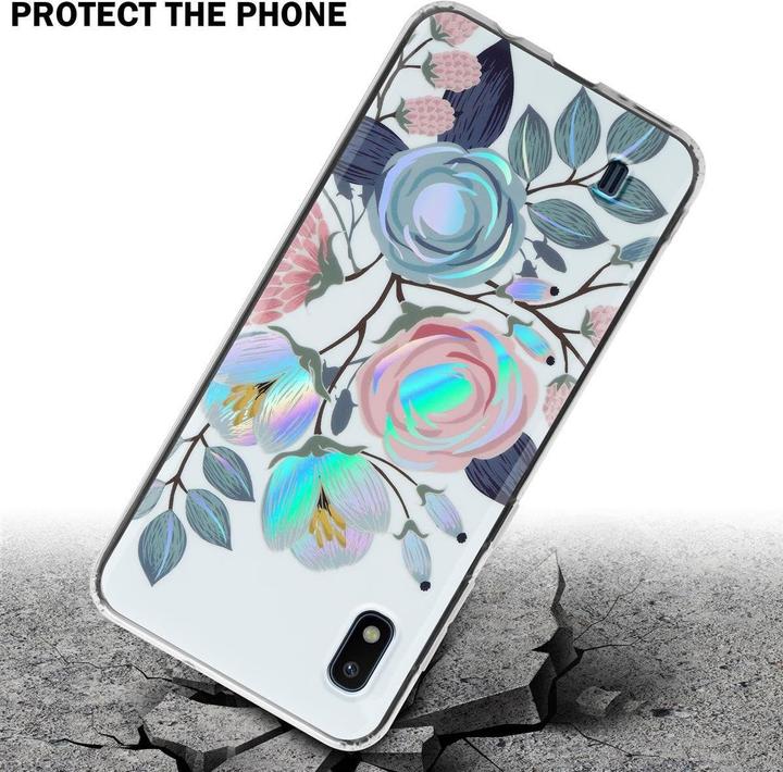 Immagine prodotto Cadorabo IMD TPU Colorful Flowers & Leaves Cover (Samsung Galaxy A10, HTC One M10)