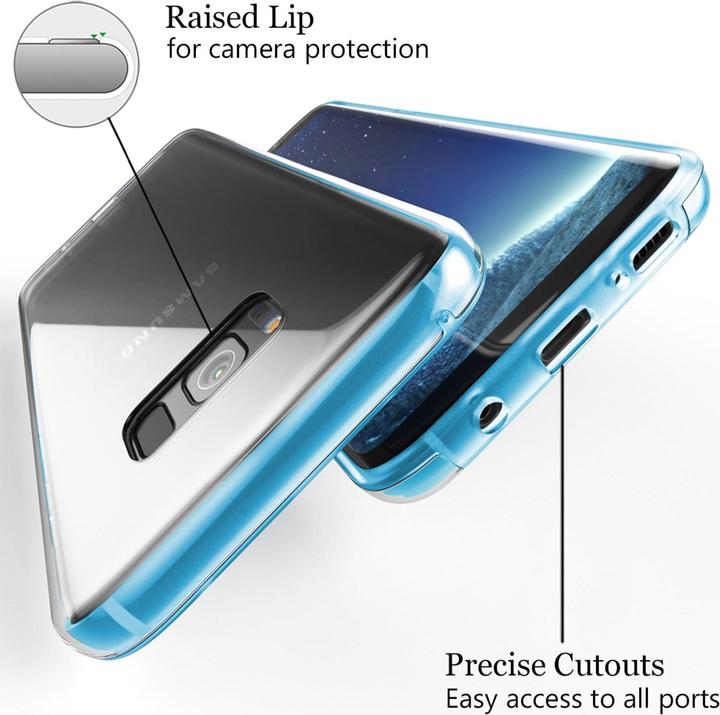 Immagine prodotto Nalia Custodia per cellulare a 360 gradi (Samsung Galaxy S8+)