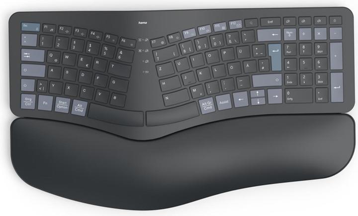 Hama WK-900 Bluetooth® Tastatur Deutsch, QWERTZ Schwarz Multimediatasten (DE, Kabellos)