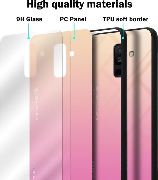 Actual product image Cadorabo TPU 2 colors glass cover (Samsung Galaxy A6+)