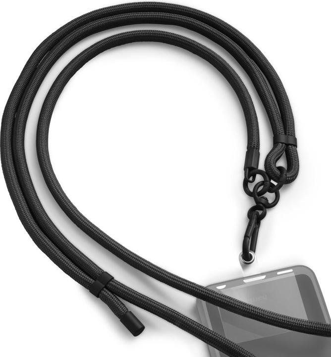 Produktbild Hama Handyband zum Umhängen, universal, verstellbar, Karabiner, 2 m, Schwarz