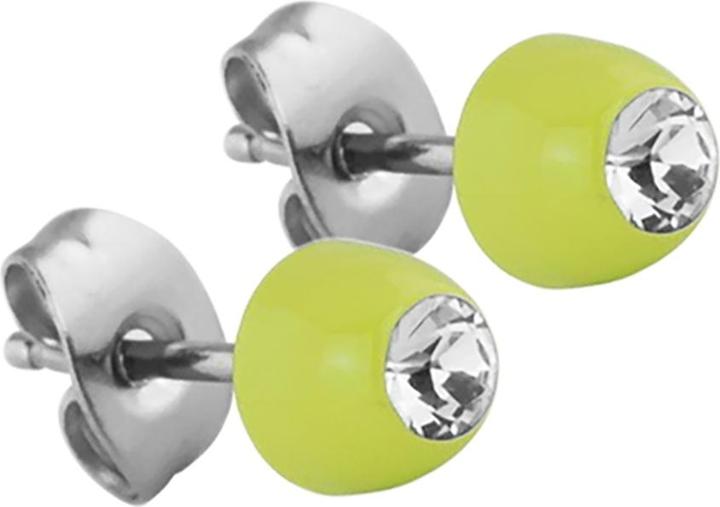 Image du produit Star Piercing Boucles d'oreilles jaune avec cristal Swarovski argenté (sans laiton, Acier chirurgical 316L)