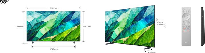 Immagine prodotto TCL 98C855 (98", Mini-LED, 4K, 2024)