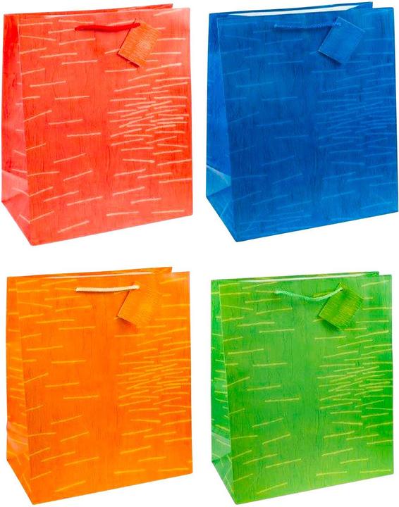 Image du produit Tsi Sac cadeau Laura, XXL grand, 26 x 13,5 x 32 cm, indéchirable, set de 12 couleurs assorties (Pochette cadeau, 12 x)