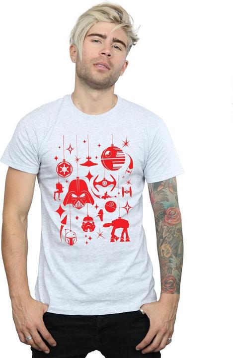 Actual product image Star Wars Mens Christmas Decorations T-Shirt (XL)