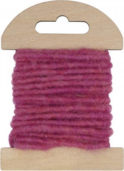 Image du produit Rayher Cordon de laine avec âme de jute 3.5m ø 5mm Fuchsia