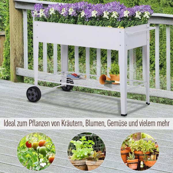 Produktbild Outsunny Mobiler Pflanzenwagen mit Stauraum