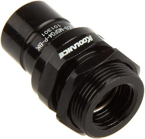 Produktbild Koolance QD3 quick connector with bulkhead, G1 / 4-inch straight plug - non-spill, black