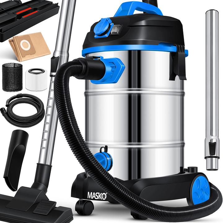 Produktbild Masko Industriestaubsauger 1800Watt in Blau (Nass-Trockensauger)