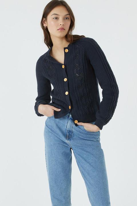 Produktbild La Redoute Collections Cardigan aus Pointelle-Strick (L)
