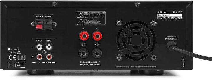 Actual product image Fenton Stereo Amplifier AV120FM-BT (Amplifier)