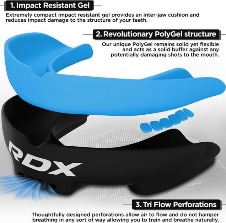Image du produit Rdx Gel Gum Shield Mouth Guard Blue (Taille unique)