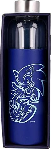 Actual product image Sega Sonic the Hedehog Bottiglia di vetro + cover silicone 585 ml (0.59 l)