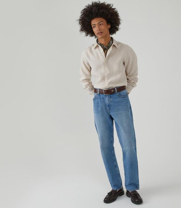 Image du produit La Redoute Collections Chemise droite en lin Signature à manches longues (S)