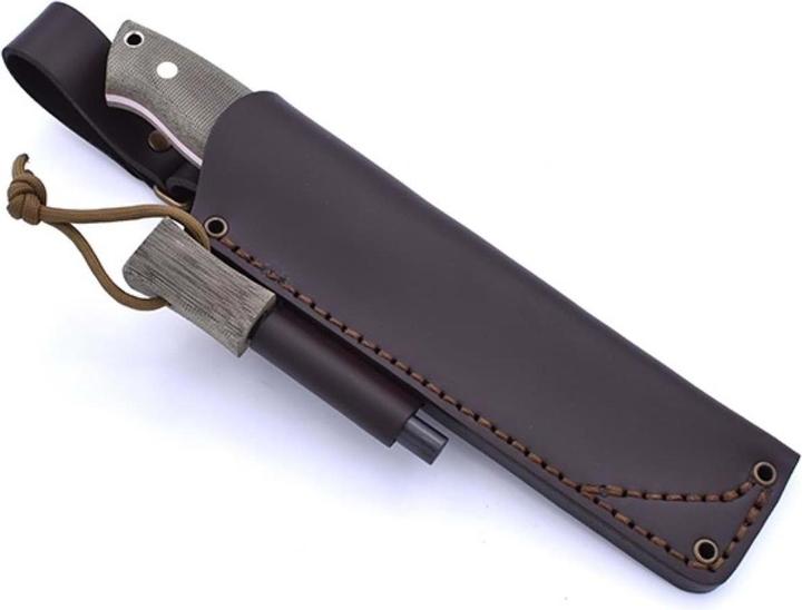 Actual product image Brisa Nessmuk 125 Green Micarta Scandi Firesteel (12.50 cm)