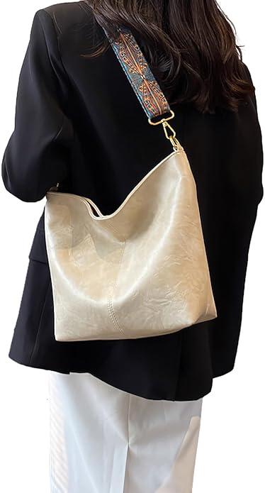 Actual product image Only-Bags.Store Vintage large capacity hobo bag, retro shoulder bag, women's bohemian handbag & purse