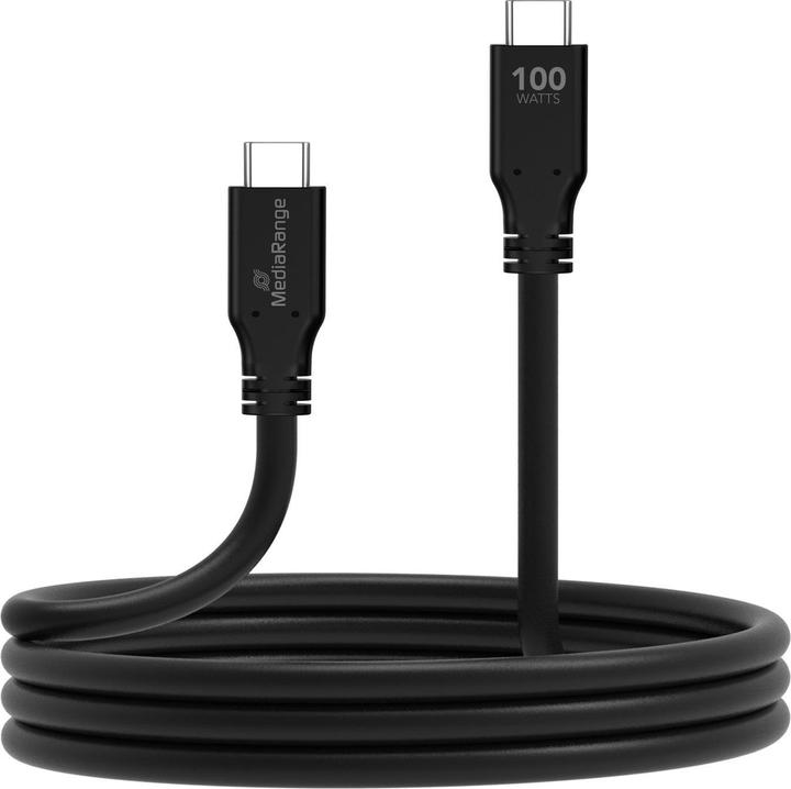 Produktbild MediaRange Lade- & Datenkabel USB-C E-Mark-Chip 10Gbit/s 3m (3 m, USB 3.2, 100 W)