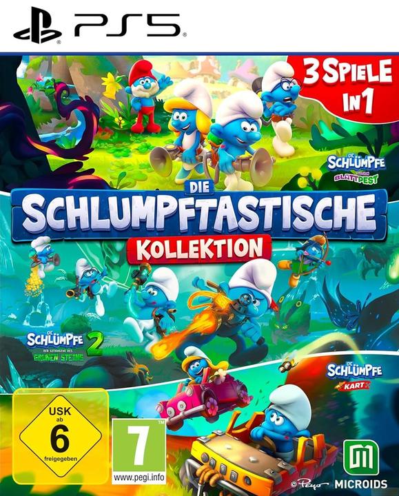 Actual product image Microids Smurfs Smurftastic Collection 3 in 1 (PS5, DE)