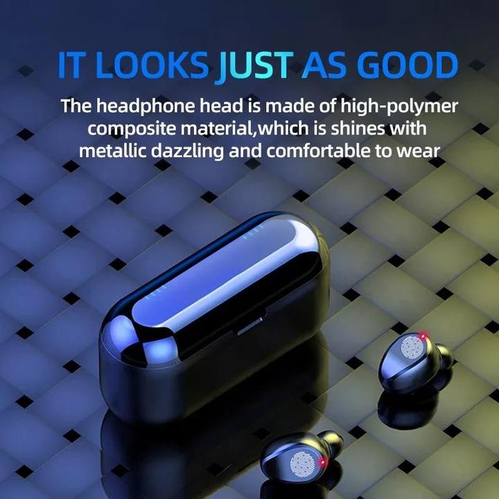 Actual product image PhoneLook Wireless Bluetooth headphones TWS F9 incl. microphone, touch control and charging case with LED (Wireless)