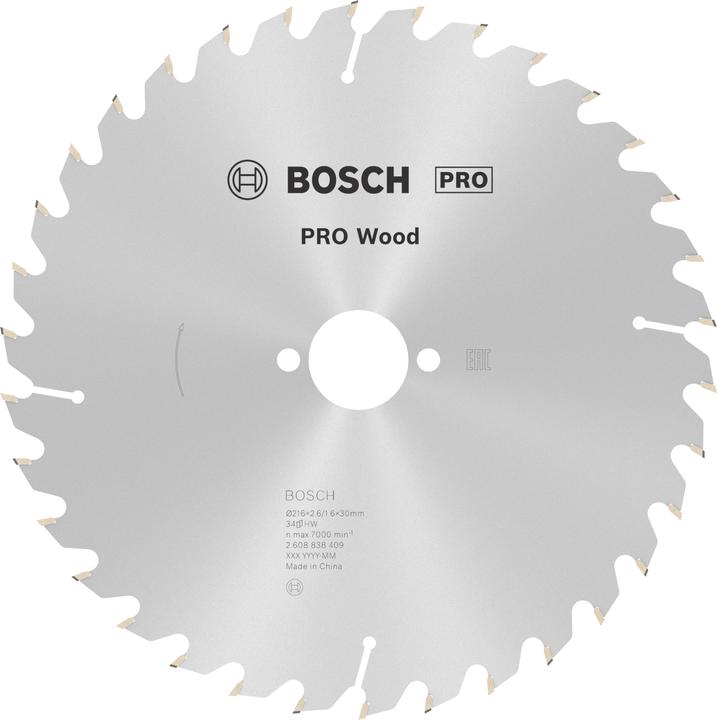 Actual product image Bosch Professional Zubehör PRO Wood circular saw blade, 216 x 2.6 x 30 mm