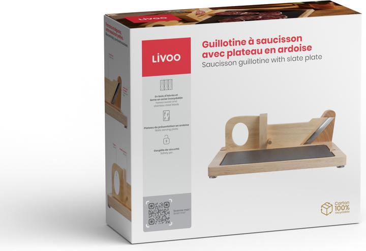 Actual product image Livoo Saucisson guillotine with slate plate