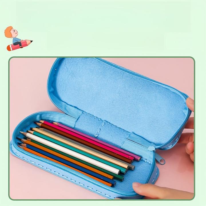 Actual product image Activity Board Set Handmade Sewing Fun Pencil Case Kit, DIY Stickerei Anfänger Handwerk Kunst, Polyester Nähen