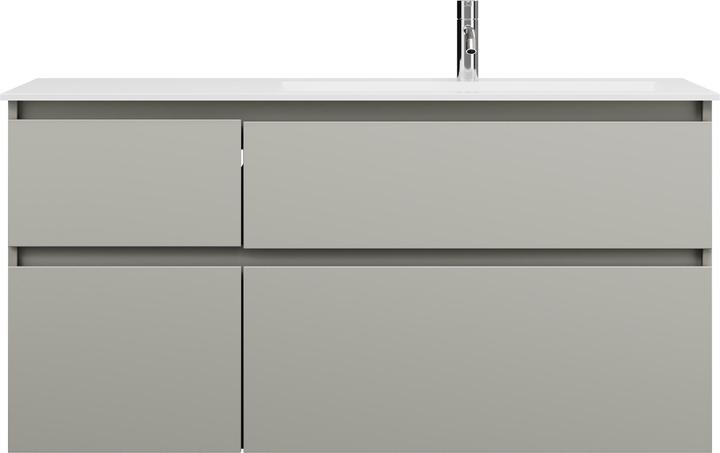 Produktbild burgbad Lin20 Mineralguss-Waschtisch Weiss Matt rechtsbündig inklusive Waschtischunterschrank 4 Aus
