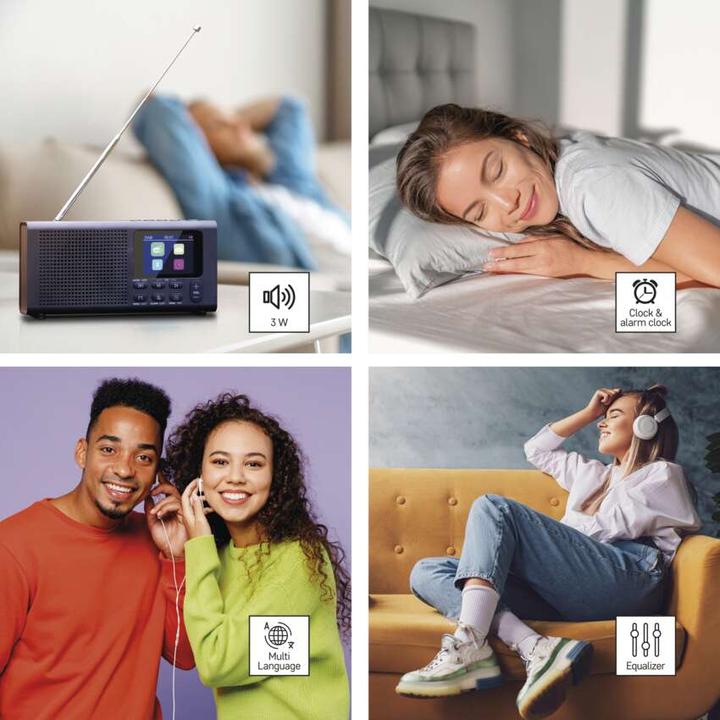 Produktbild Emos Dab Fm Bluetooth Radio P-600b Black (DAB, FM, DAB+, Bluetooth)