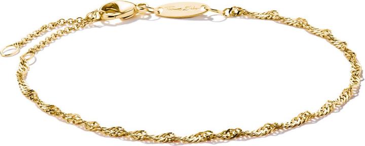Thomas Sabo Charm-Armband Singapur Design vergoldet (19 cm, Silber 925)