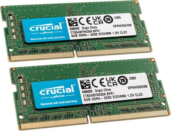 Image du produit Crucial Laptop Memory (2 x 8GB, 3200 MHz, RAM DDR4, SO-DIMM)