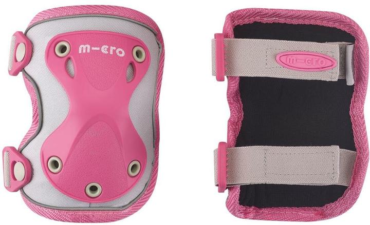 Immagine prodotto Micro Ginocchiere/gomitiere riflettenti Rosa S (S, Ginocchiera, Protettori gomito, Esemplare unico)