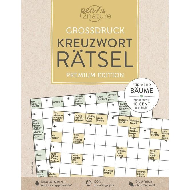 Produktbild Grossdruck Kreuzworträtsel (Deutsch, pen2nature, 2024)