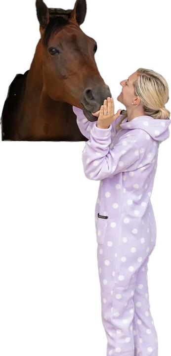 Actual product image Supreme Products Womens/Ladies Polka Dot Fleece Jumpsuit (L)