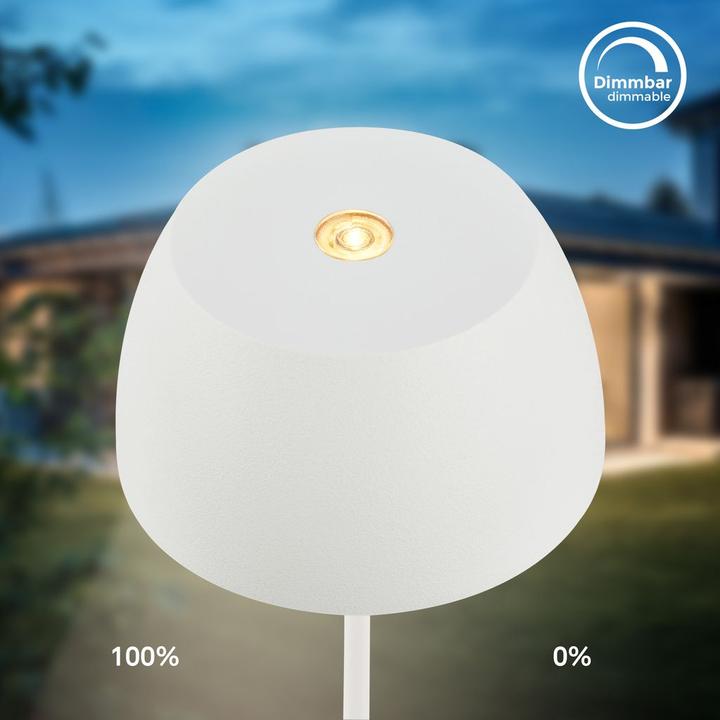 Immagine prodotto B.K.Licht Lampada da tavolo a LED ricaricabile - Mini Touch, bianco