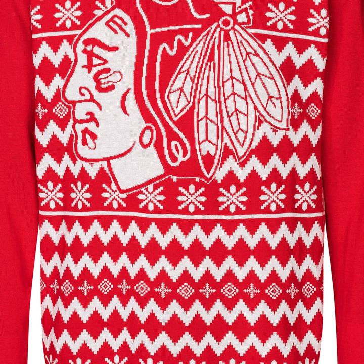 Actual product image Foco NFL Winter Ugly Sweater Pullover Chicago Blackhawks - M (M)