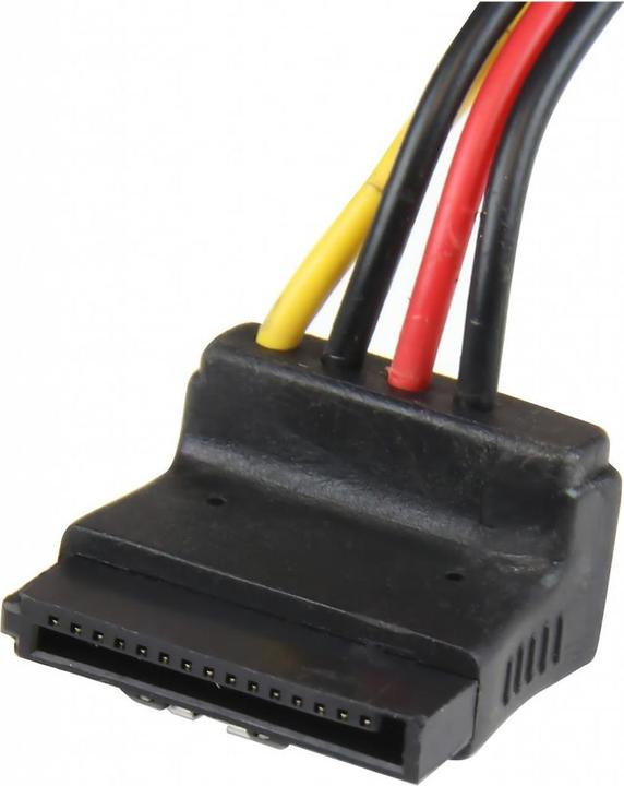 Produktbild StarTech 30 cm 4-Pin Molex auf SATA Y-Stromkabel rechts gewinkelt - Molex zu Serial-ATA Splitter Y-Kabel