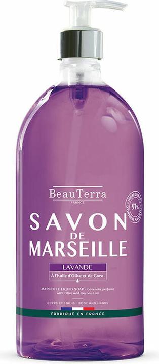 BeauTerra Flüssigseife Marseille Lavendel (Flüssigseife, 1000 ml)